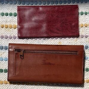 Burgundy and Brown Leather Wallets
